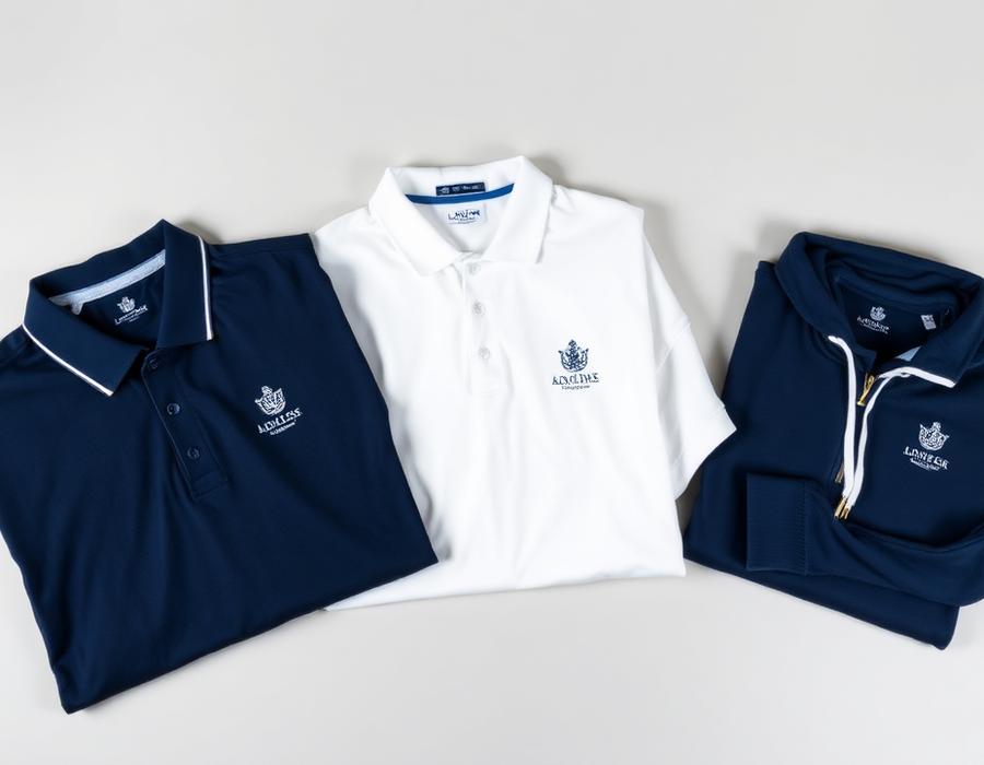 Embroidered corporate polo shirts and hoodies